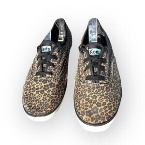 Keds Champ Leopard Floral Print Sneakers Womens Sz 7.5 | Classic Animal Everyday